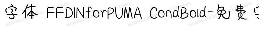 字体 FFDINforPUMA CondBold字体转换